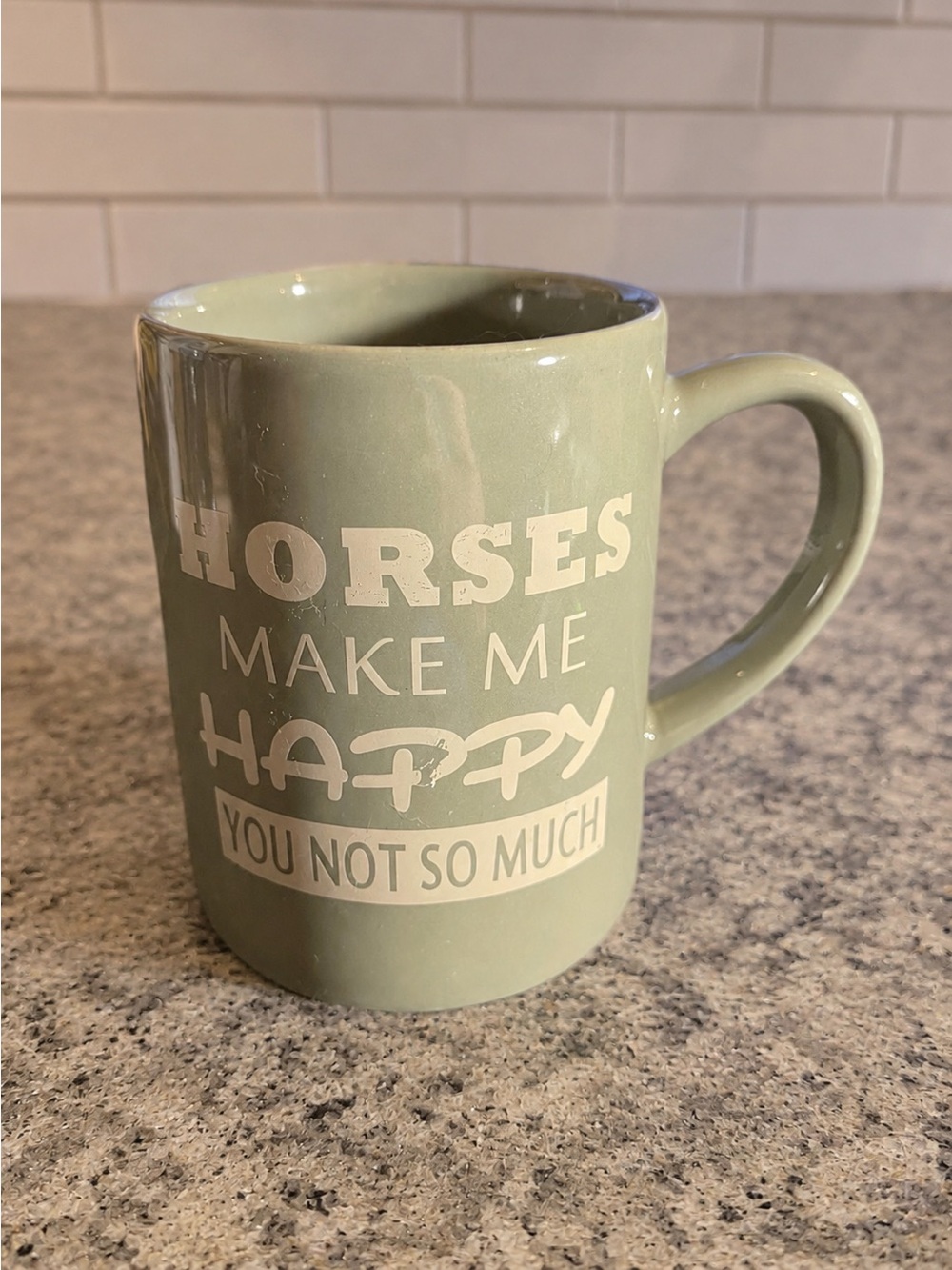 Cracker Barrel "Horses Make Me Happy, You Not So Much" Stoneware Coffee Mug